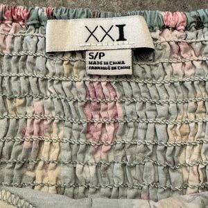 XXI / Floral Print Sundress / Mint Green Multicolor / Flared / Size S